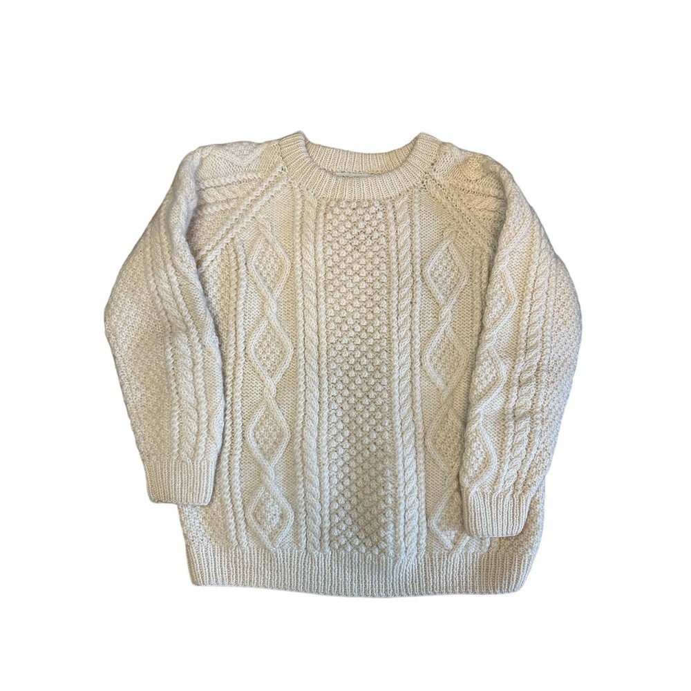 Hand Knit‎ Aran Wool Sweater